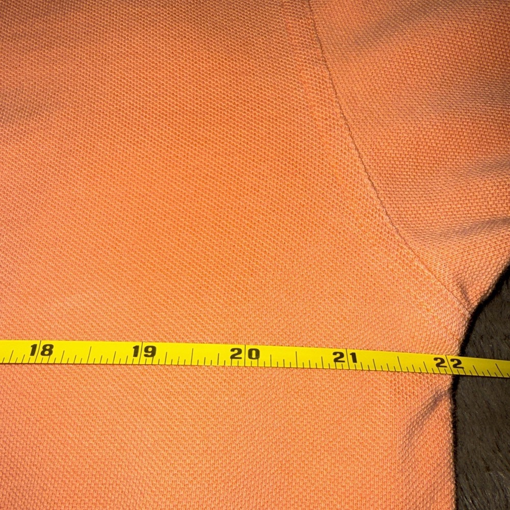 Perlis Crawfish Signature Men's Pique Polo Coral Orange Small Short Sleeve Read - Picture 9 of 9